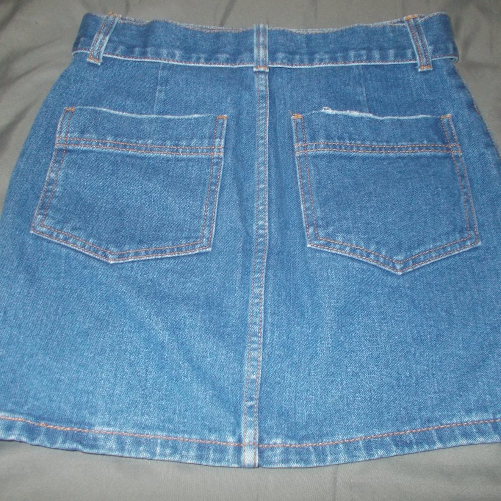 Billabong Denim Tie Skirt Dark Wash Size 25 - Picture 4 of 5